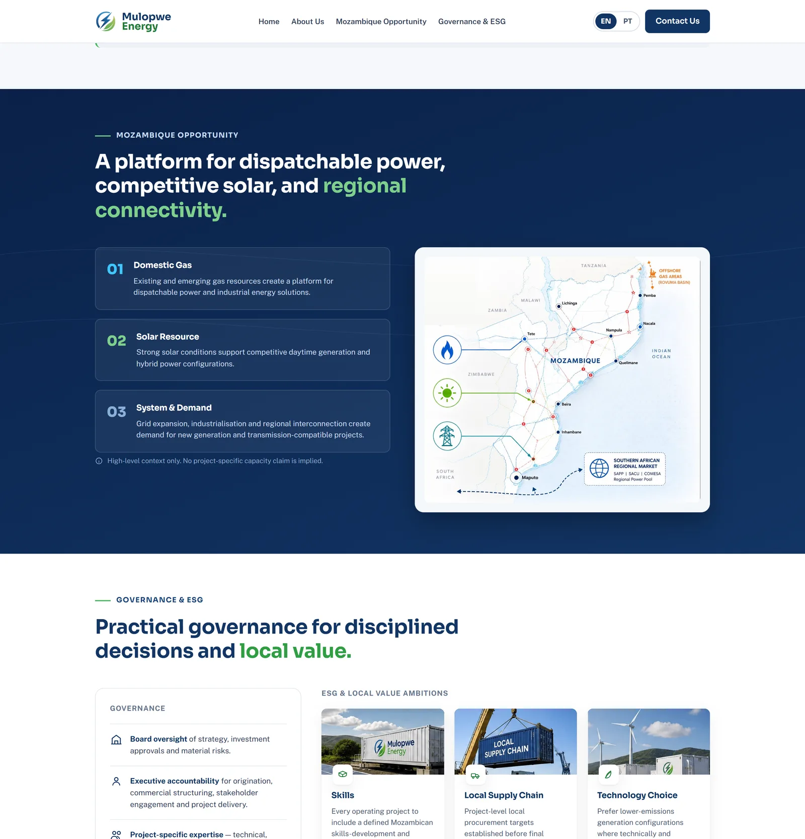 Executive summary section explaining the business model