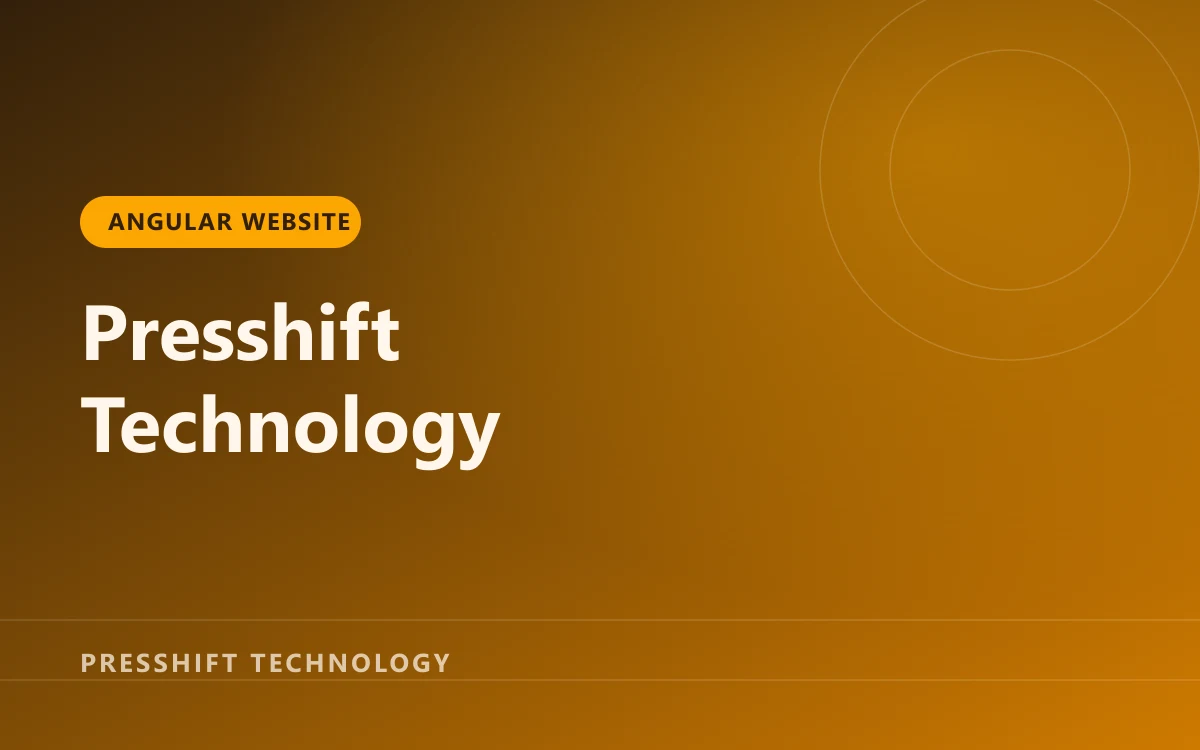 Cover artwork for the Presshift Technology website
